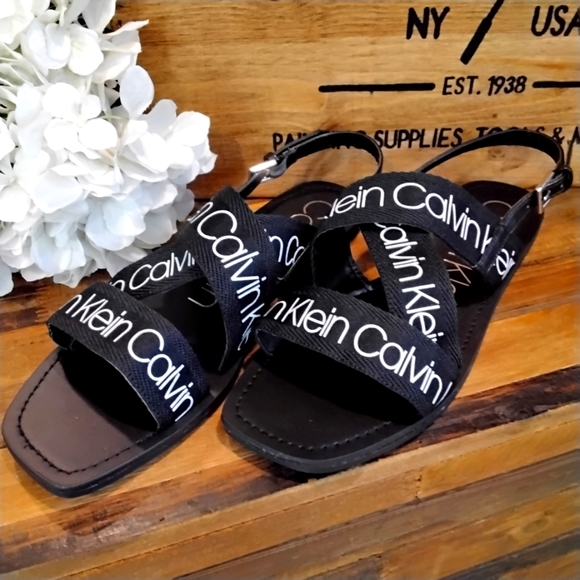 Calvin Klein Shoes - NEW!Calvin Klein Stretchy Strap Sandals nwt